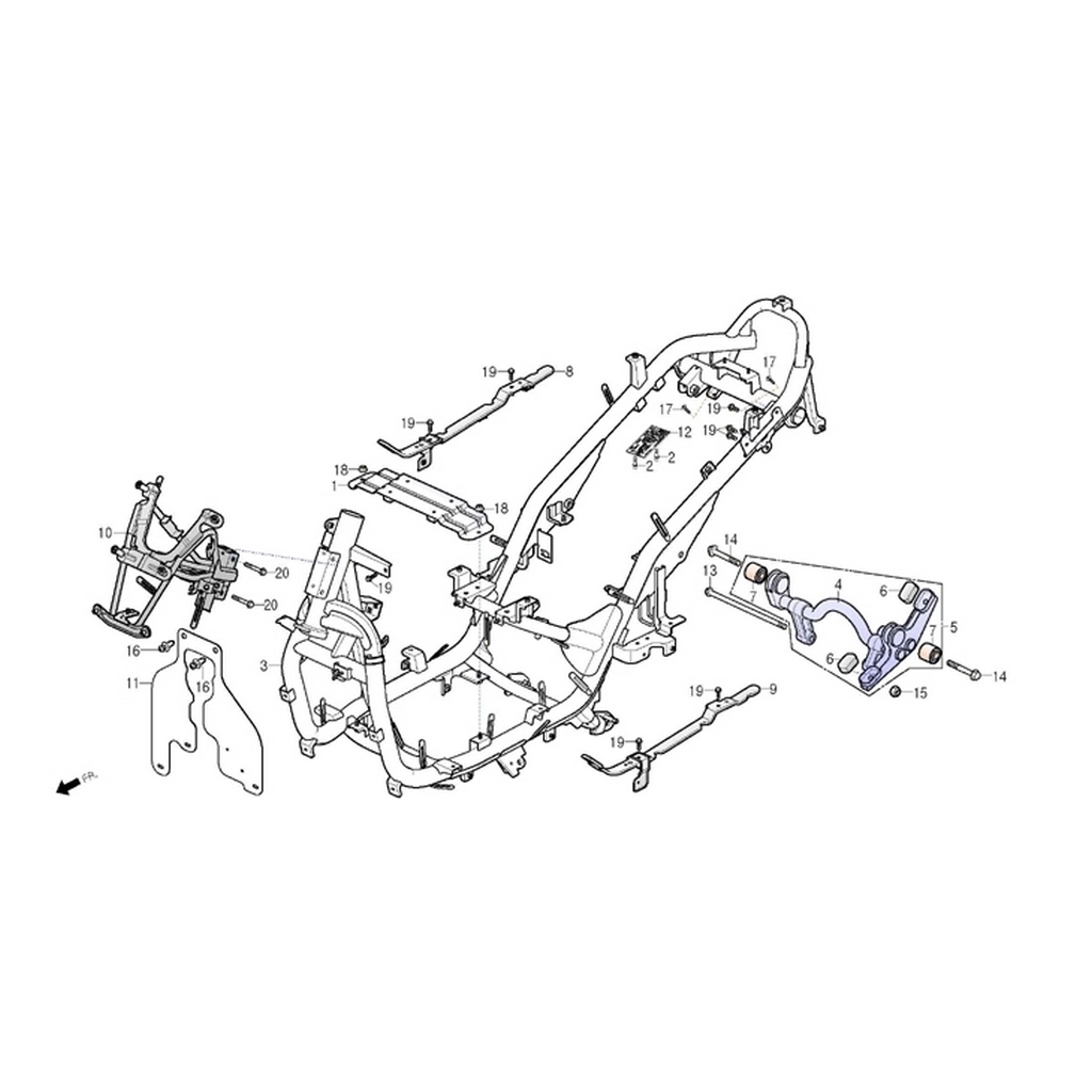DAELIM SV250 (DL250-S3) BRAKET YAKIT DEPOSU #DLS F2701